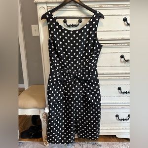 Kate Spade New York Jillian silk black polka dot dress EUC size 8